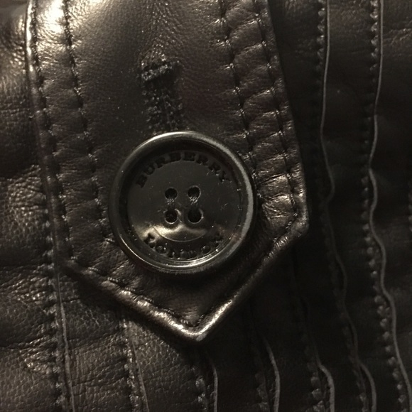 Burberry Lamb Black Leather Jacket Size 2 - Picture 11 of 11